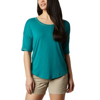 Columbia Water Knit 3/4 Sleeve, PFG Fishing Verdes Claro Para Mujer | 879235-WMH